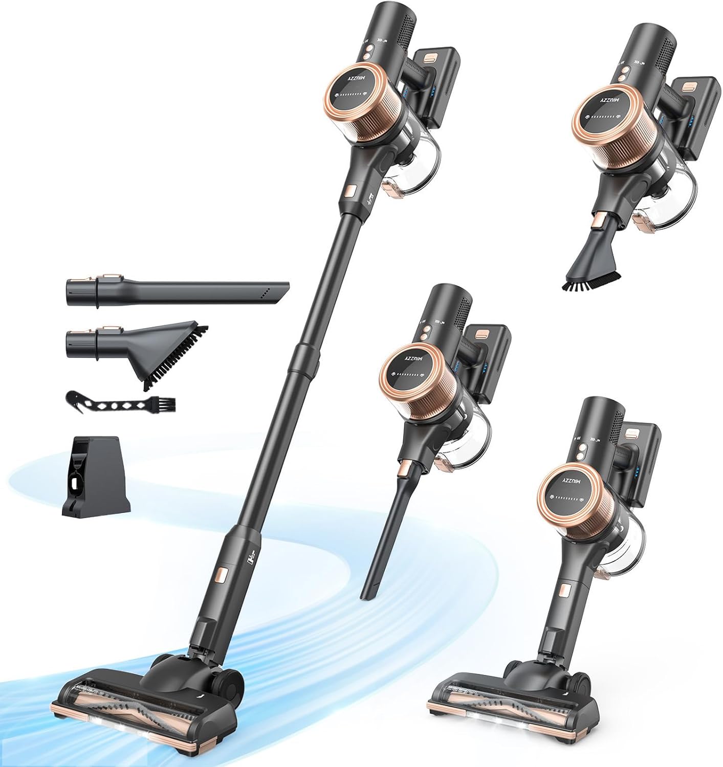 Cordless Vacuum Cleaner, 48kPA/190AW Powerful Suction, Max 60min Runtime, 4000mA...