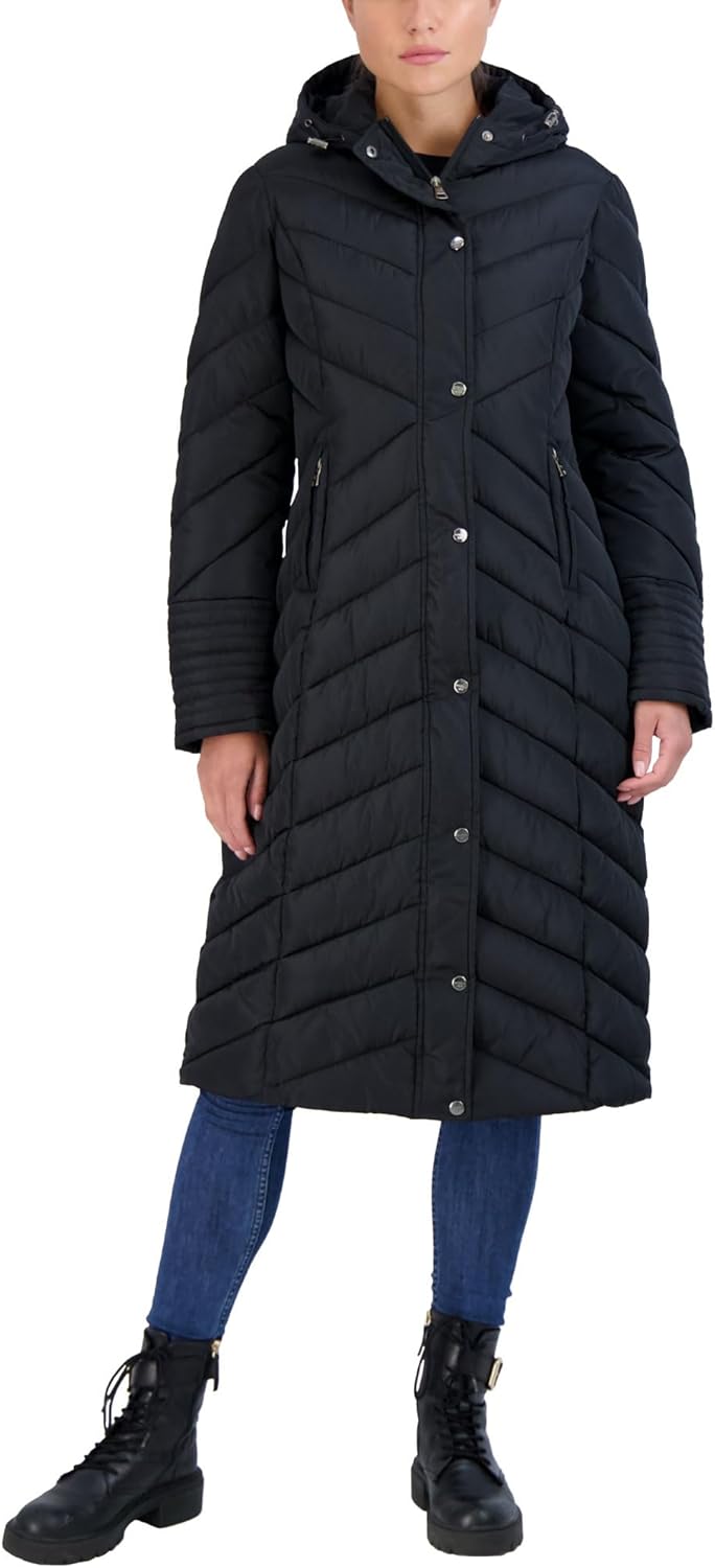 Madden Girl Women's Maxi Puffer Jacket - Long Quilted Puffer Coat (Sizes: S-3X)...