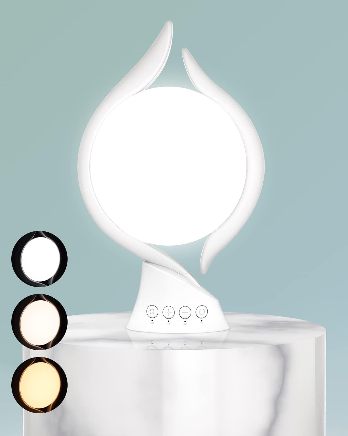 HIBOITEC Light Therapy Lamp 10,000 Lux, 3 Color Temperature Modes Therapy Light-...