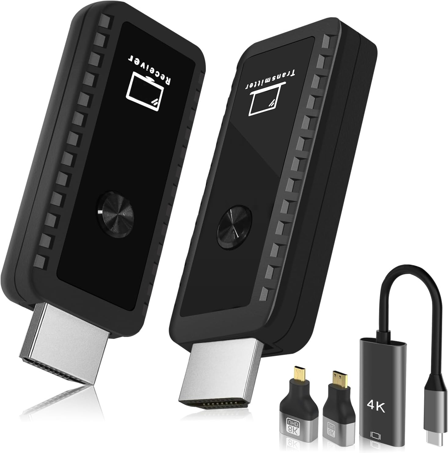 Wireless HDMI Transmitter and Receiver, 1080P@60Hz HDMI Wireless Extender, Porta...
