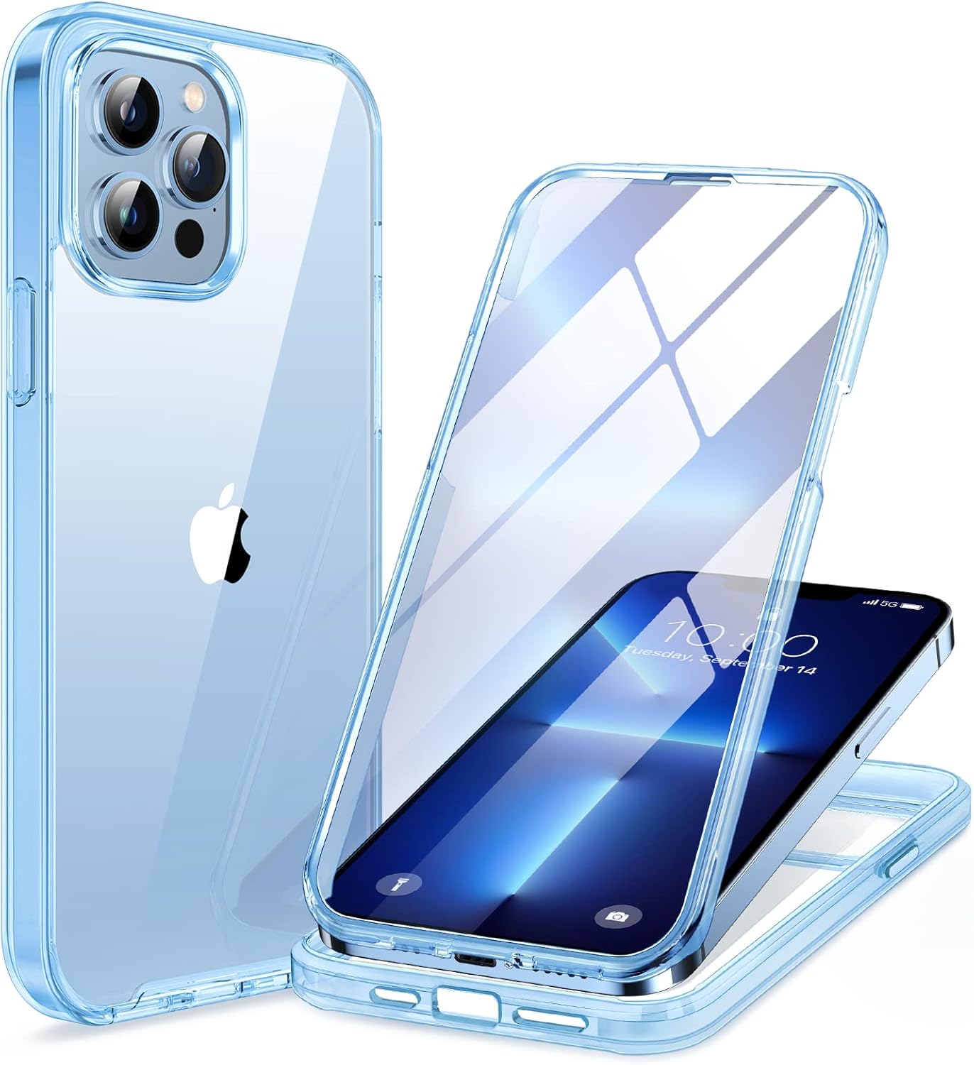 Miracase Glass Case for iPhone 13 Pro Max 6.7 inch, Upgrade Full-Body Clear Bump...