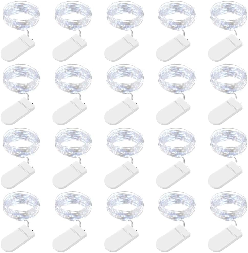 BROTOU LED String Lights, 2M 20 LED Battery Operated Fairy Lights, Waterproof Si...