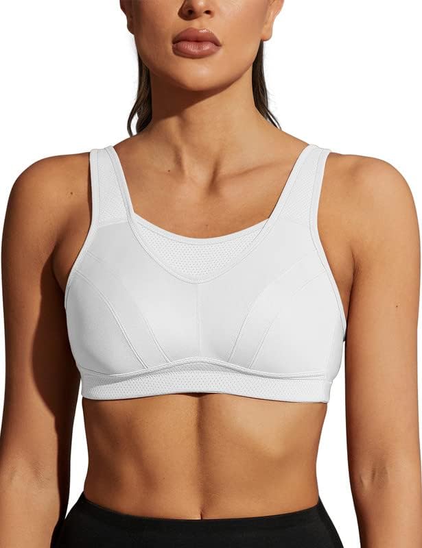 WingsLove Women's Sports Bra High Impact Bra Full Coverage Wirefree Workout Non...