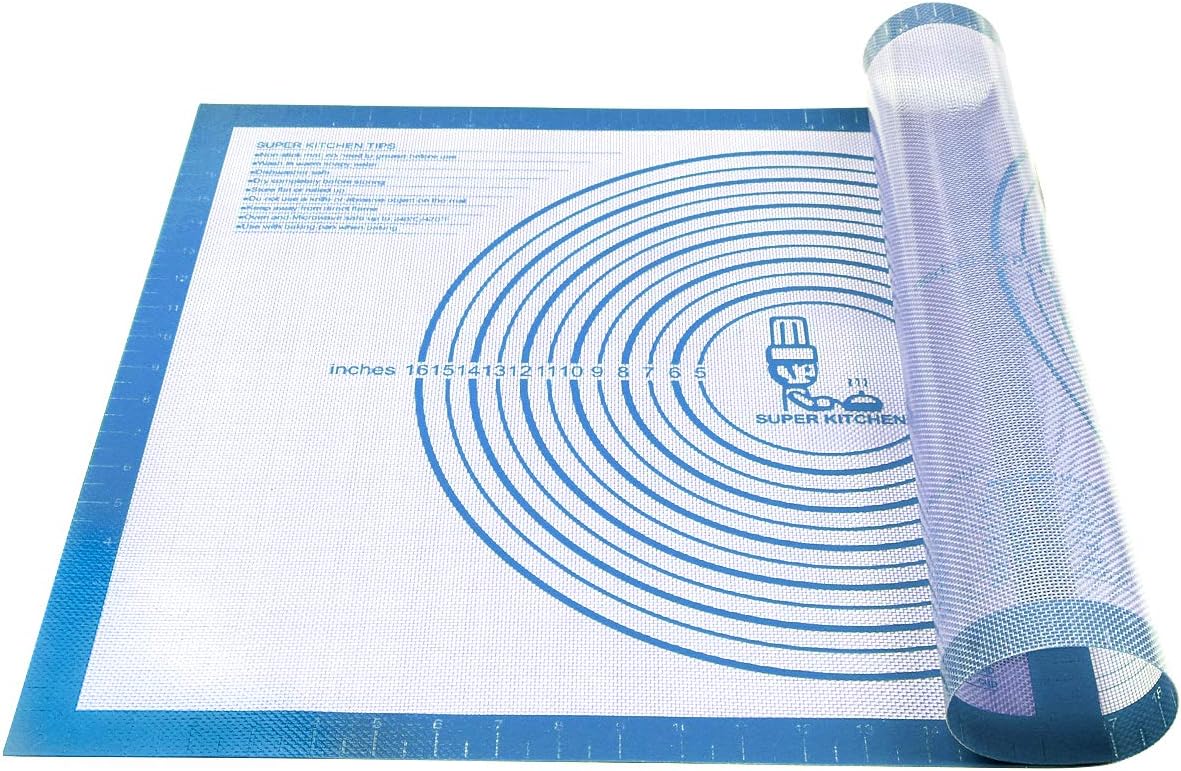 Super Kitchen Non-Slip Extra Large Silicone Pastry Mat with Measurements 51 × 71...