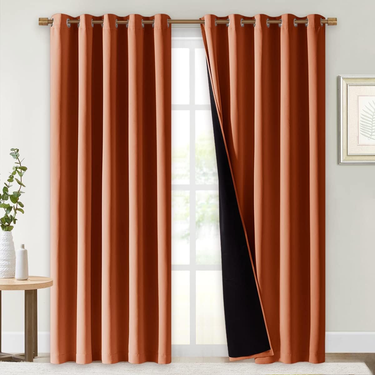 NICETOWN 100% Blackout Window Curtain Panels, Cold and Full Light Blocking Drape...