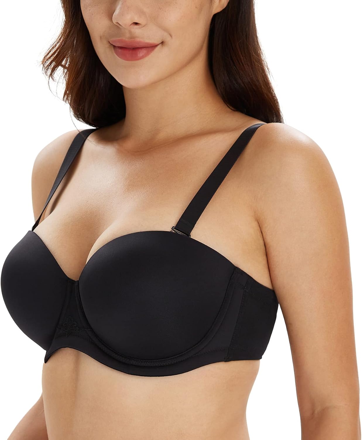 Lemorosy Multiway Contour Strapless Bra Women's Plus Size Full Coverage Underwir...