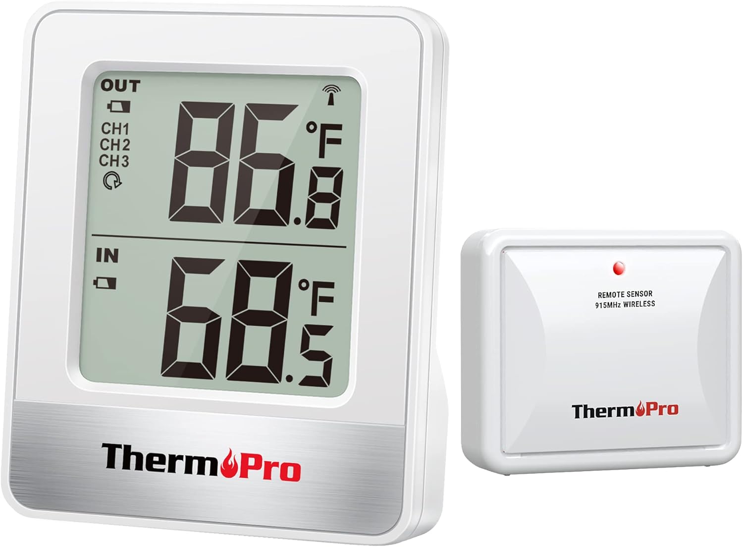 ThermoPro Indoor Outdoor Thermometer Wireless 500FT, Outside Greenhouse Thermome...