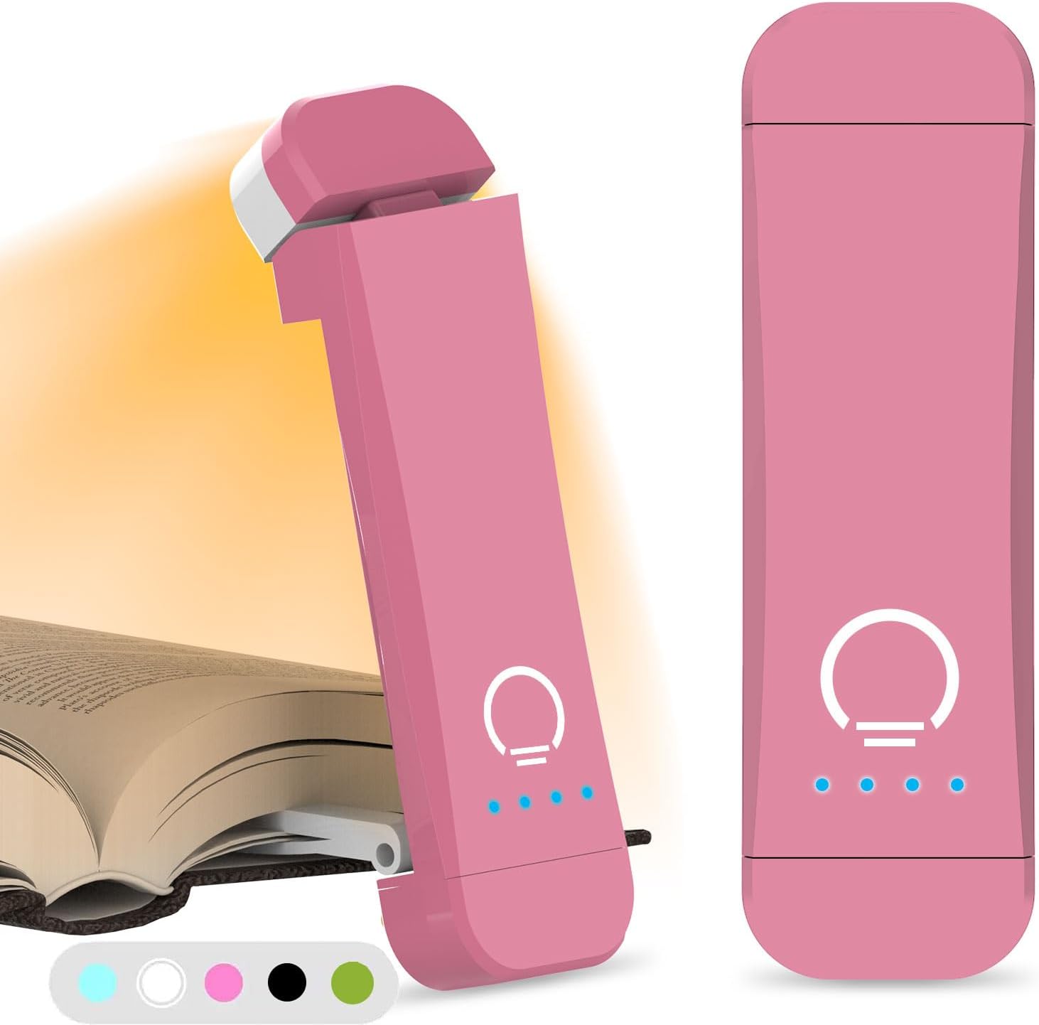 Book Reading Light,Silent Touch Book Lamp for Reading in Bed,Rechargeable Clip o...