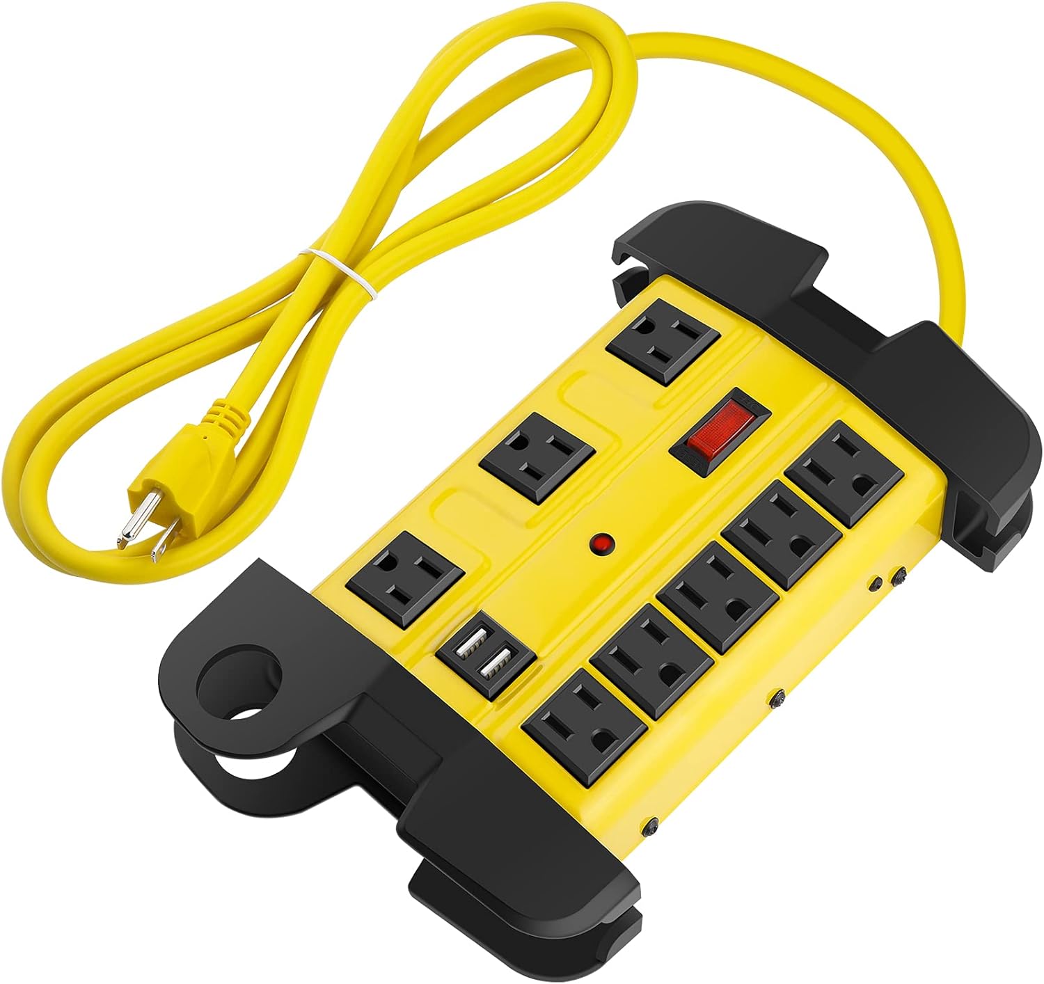 Heavy Duty Power Strip with USB, Workshop 8 Outlet Surge Protector 2700 Joules,...