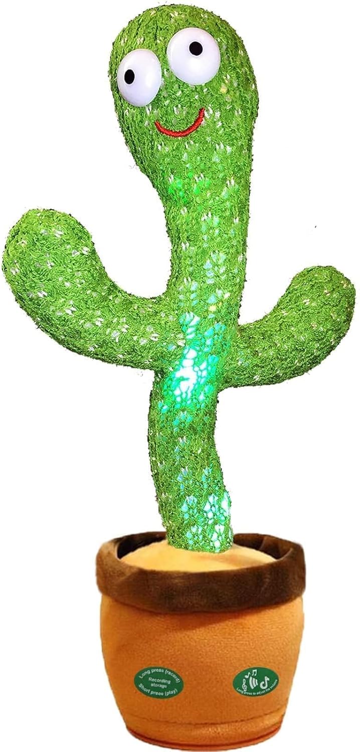 Pbooo Dancing Talking Cactus Mimicking Toy,Talking Repeat Singing Sunny Cactus T...