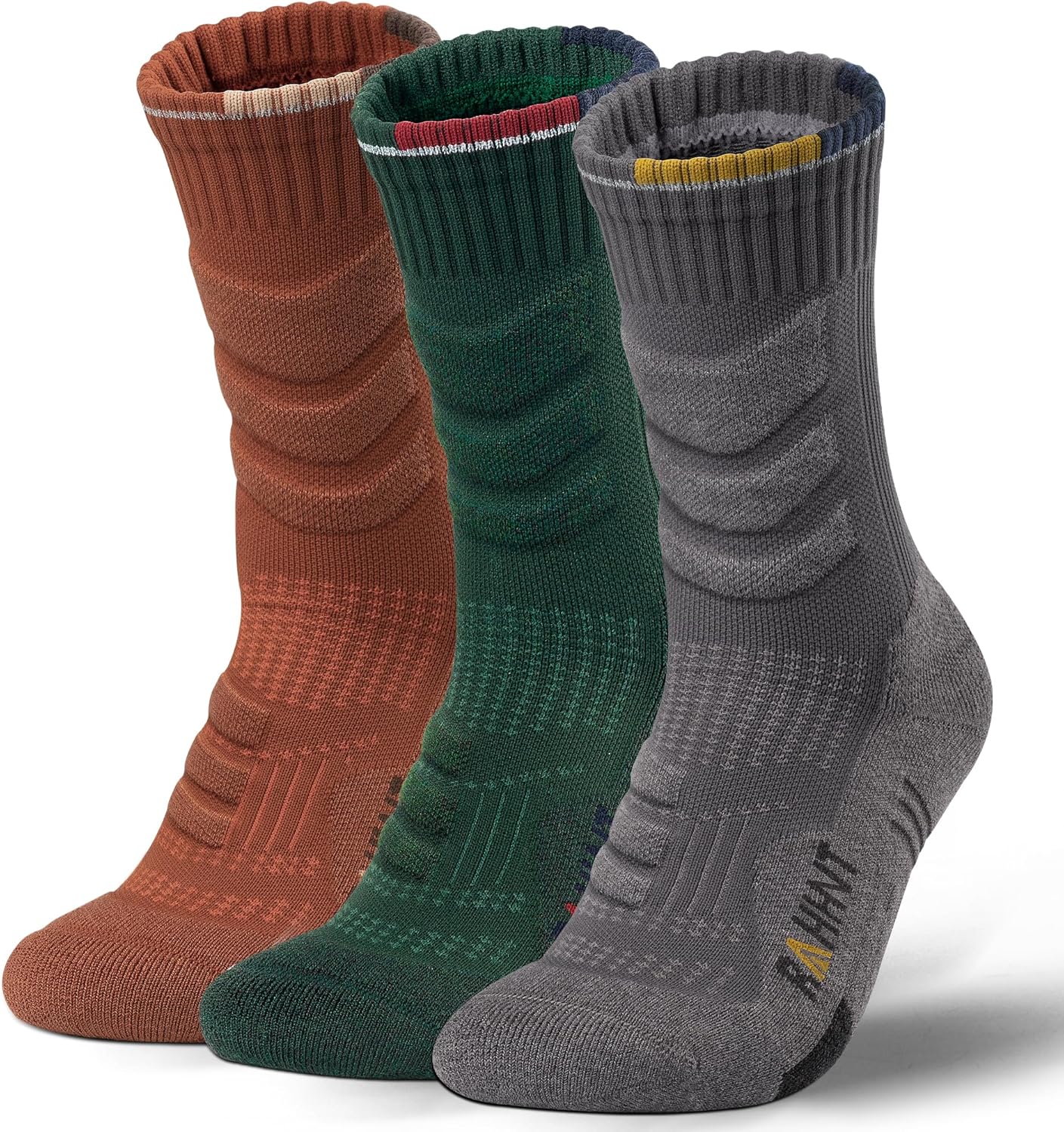 Merino Wool Compression Anti-Blister Hiking Socks Outdoor Walking Crew Socks for...