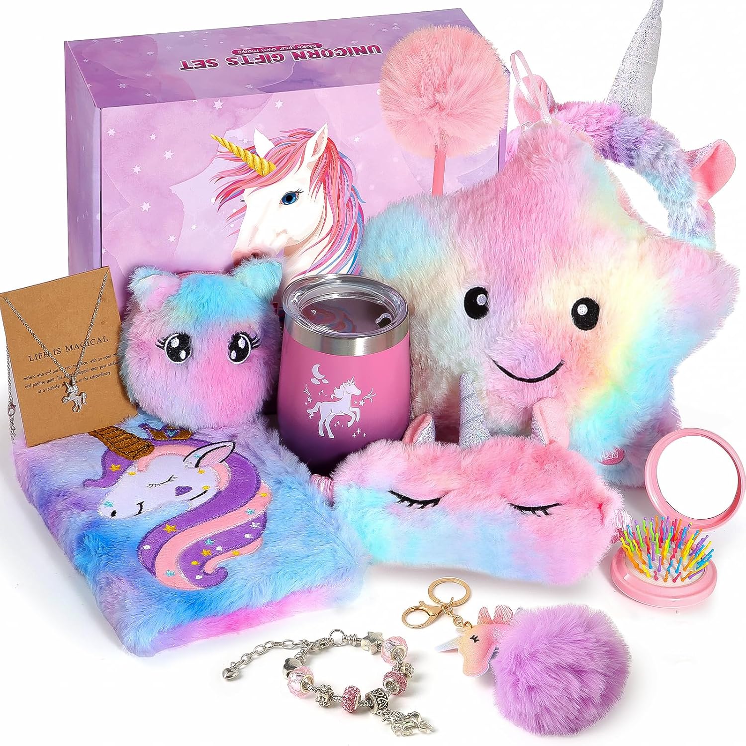 Unicorns Gifts for Girls 5 6 7 8 9 10+ Years Old, Kids Unicorn Toys with Light U...