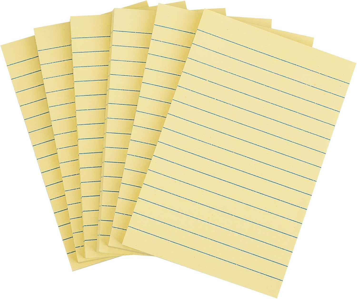 ZCZN Lined Sticky Notes, 98mm x 150mm, 300 Sheets, 50 Sheets/Pad, Canary Yellow,...