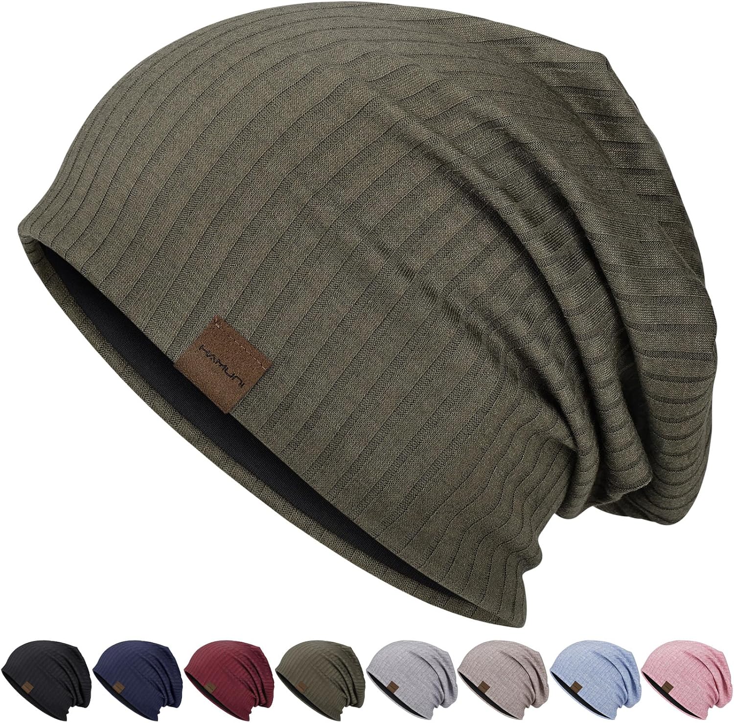 HAMUNI Slouchy Beanie Hip-Hop Soft Lightweight Running Beanie Hat Breathability...