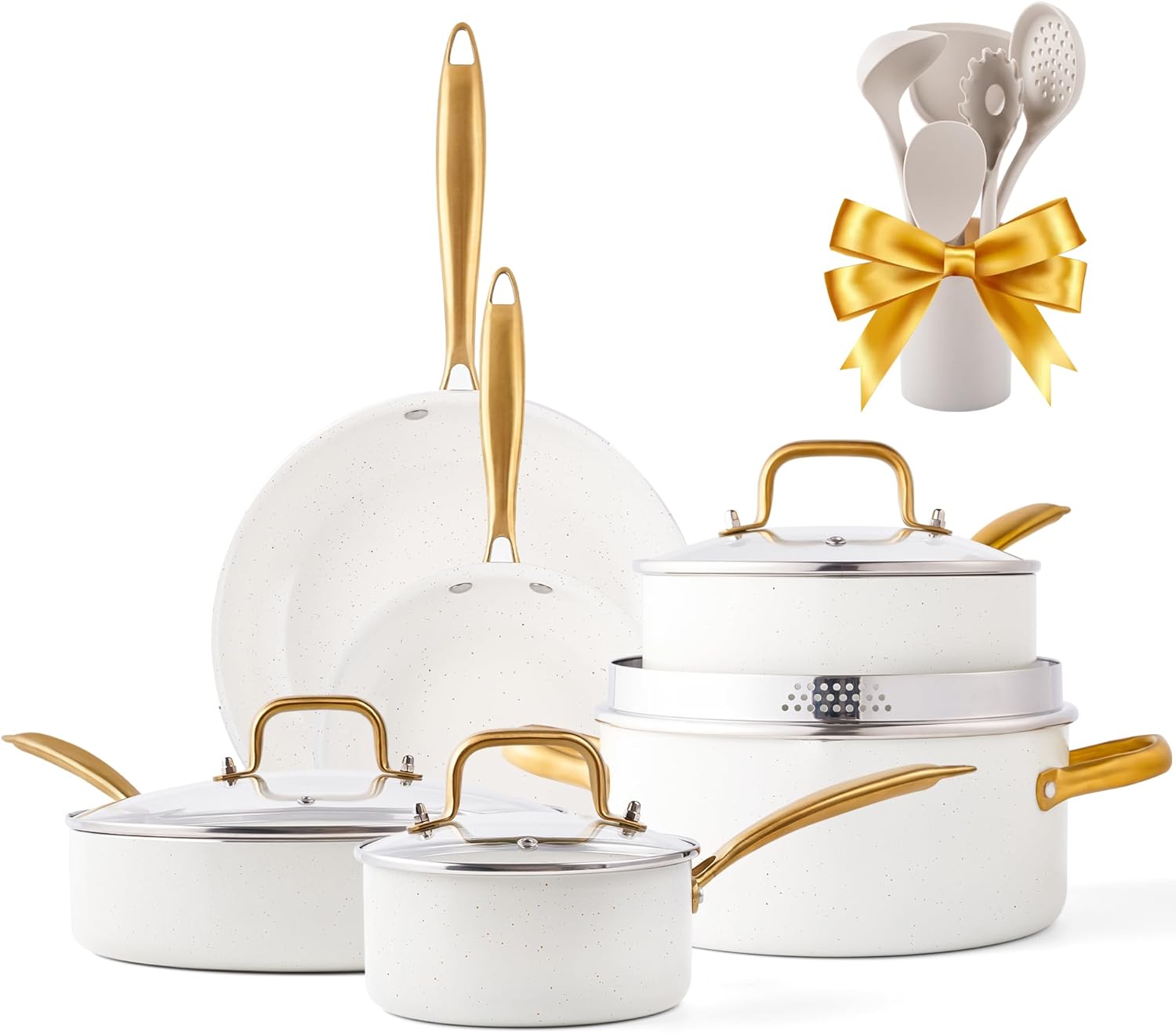 Nonstick Cookware Set - 16 PCS Non Toxin Pots and Pans Set Non stick With Dutch...