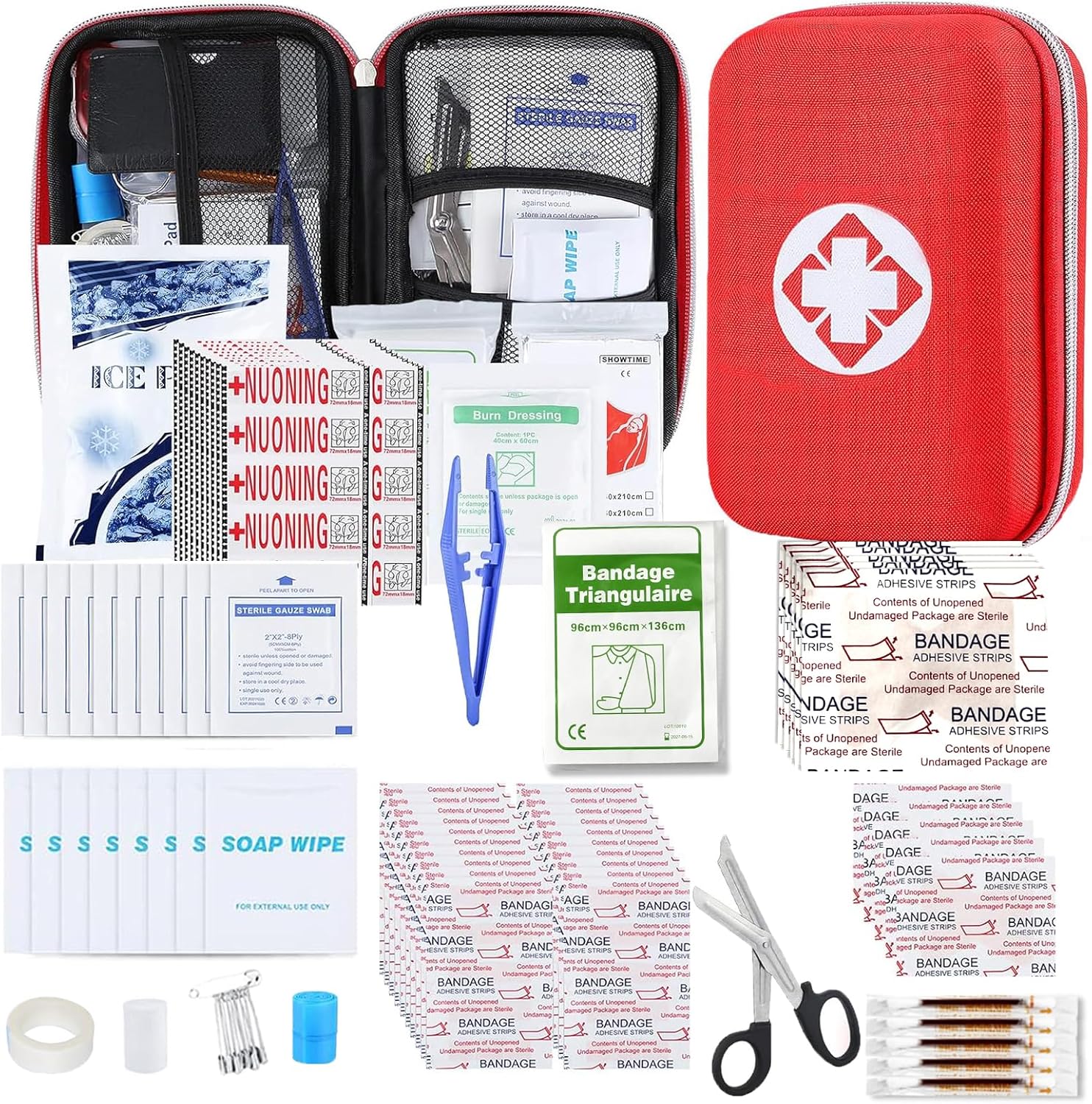 276PCS First Aid Kit Home Car Camping Hiking Emergency Supplies Small Compact Lo...
