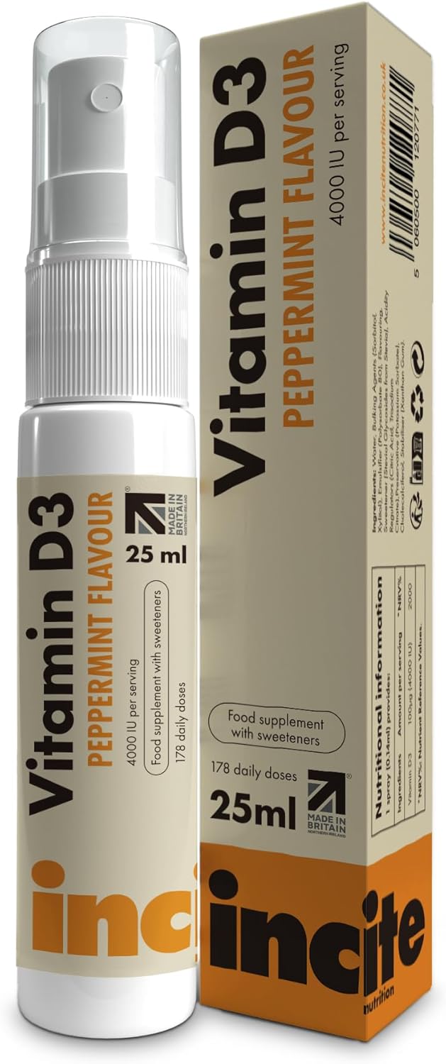 Vitamin D Spray Top Power - VIT D3 4000 IU Natural Peppermint Flavour 25ml (144...