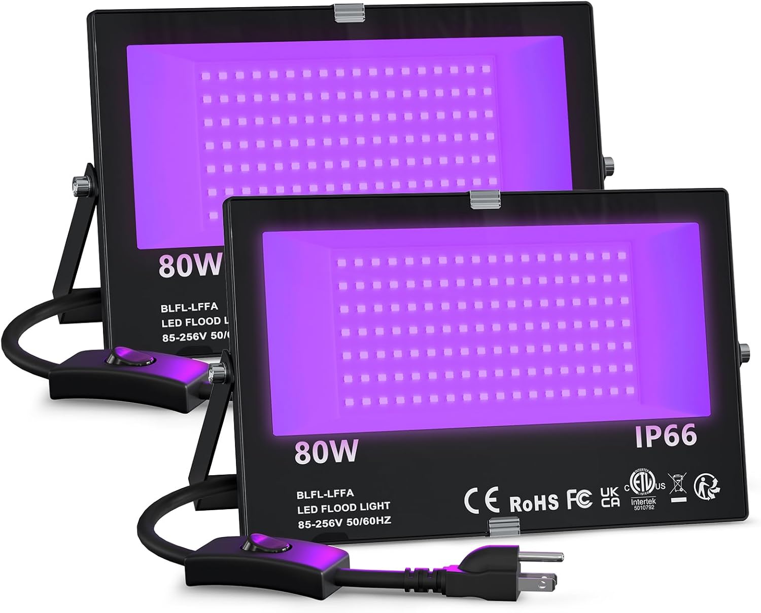 Black Light 80W LED Blacklight for Glow Party, Halloween Decorations, Neon Birth...