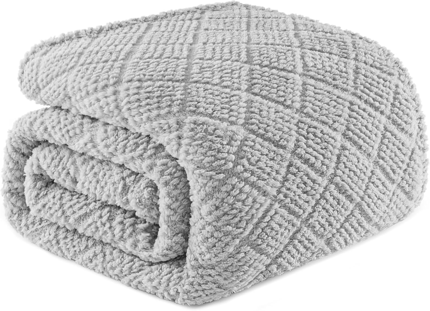 Whale Flotilla Fuzzy Fleece Queen Size Blanket for Bed, Soft Fluffy Jacquard Waf...