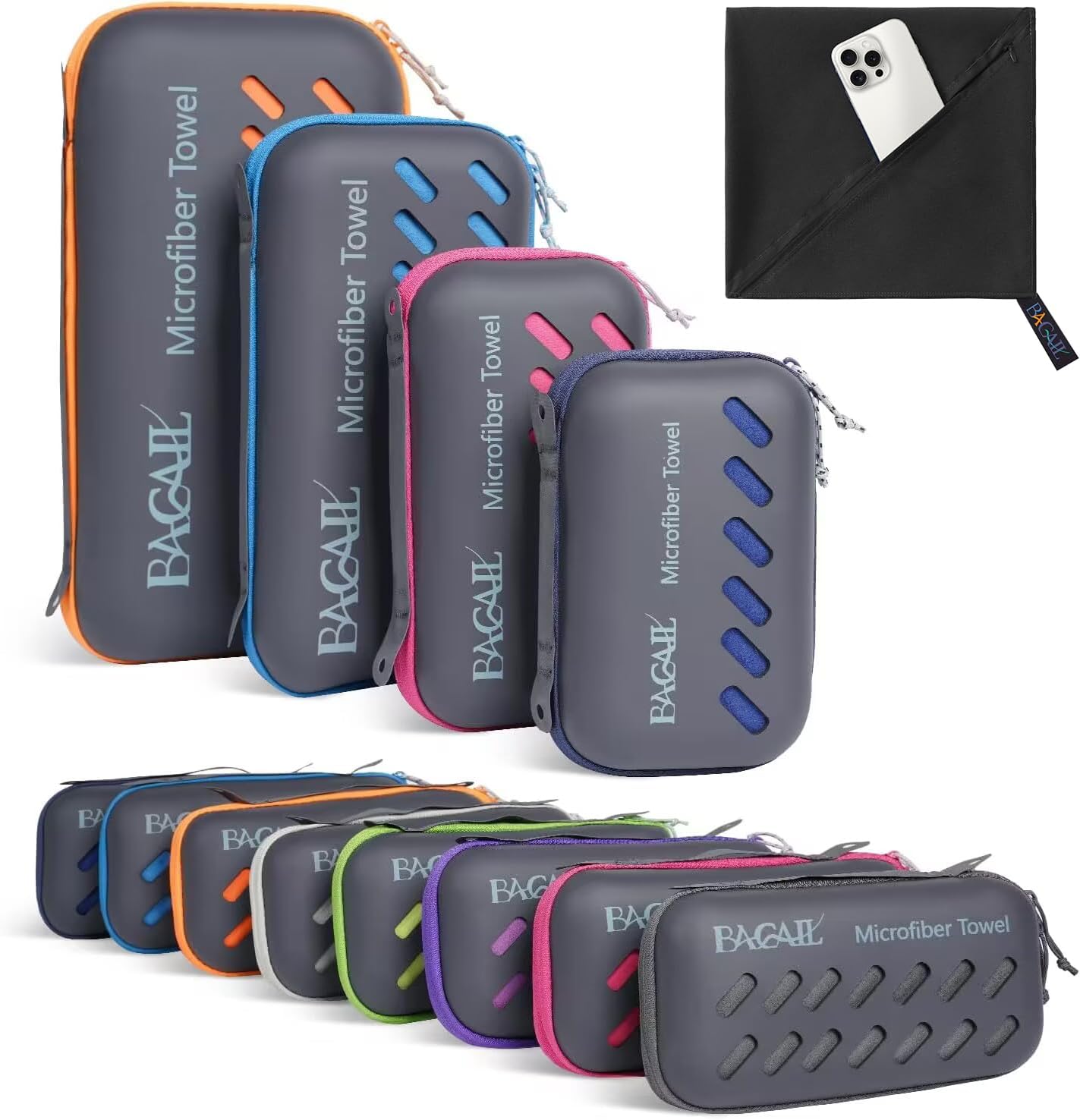 BAGAIL Microfibre Travel Towel, Perfect Camping Towel, Swimming Towel and Beach...