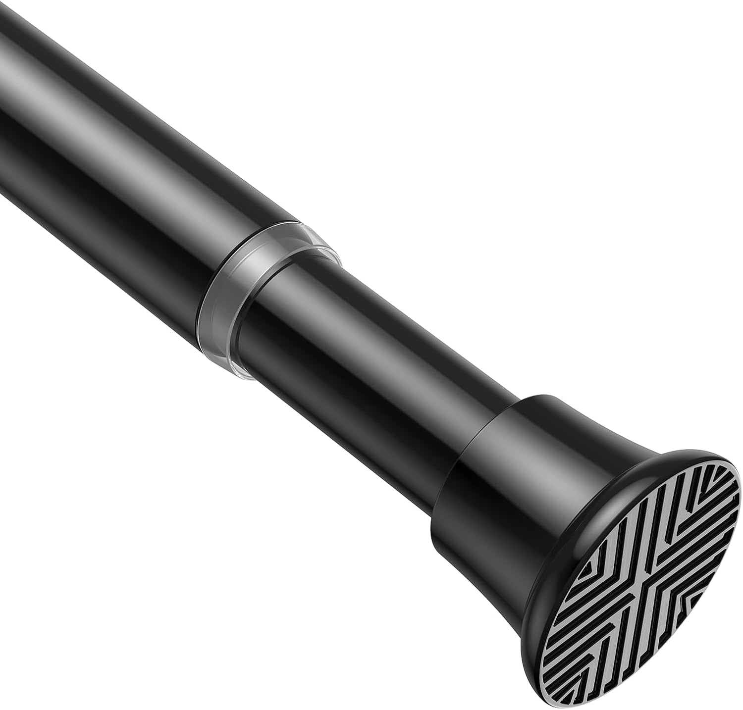 AIZESI Tension Rod 24 to 48 Inch, 1Pcs Black Tension Rod Tension Curtain Rod, Sp...