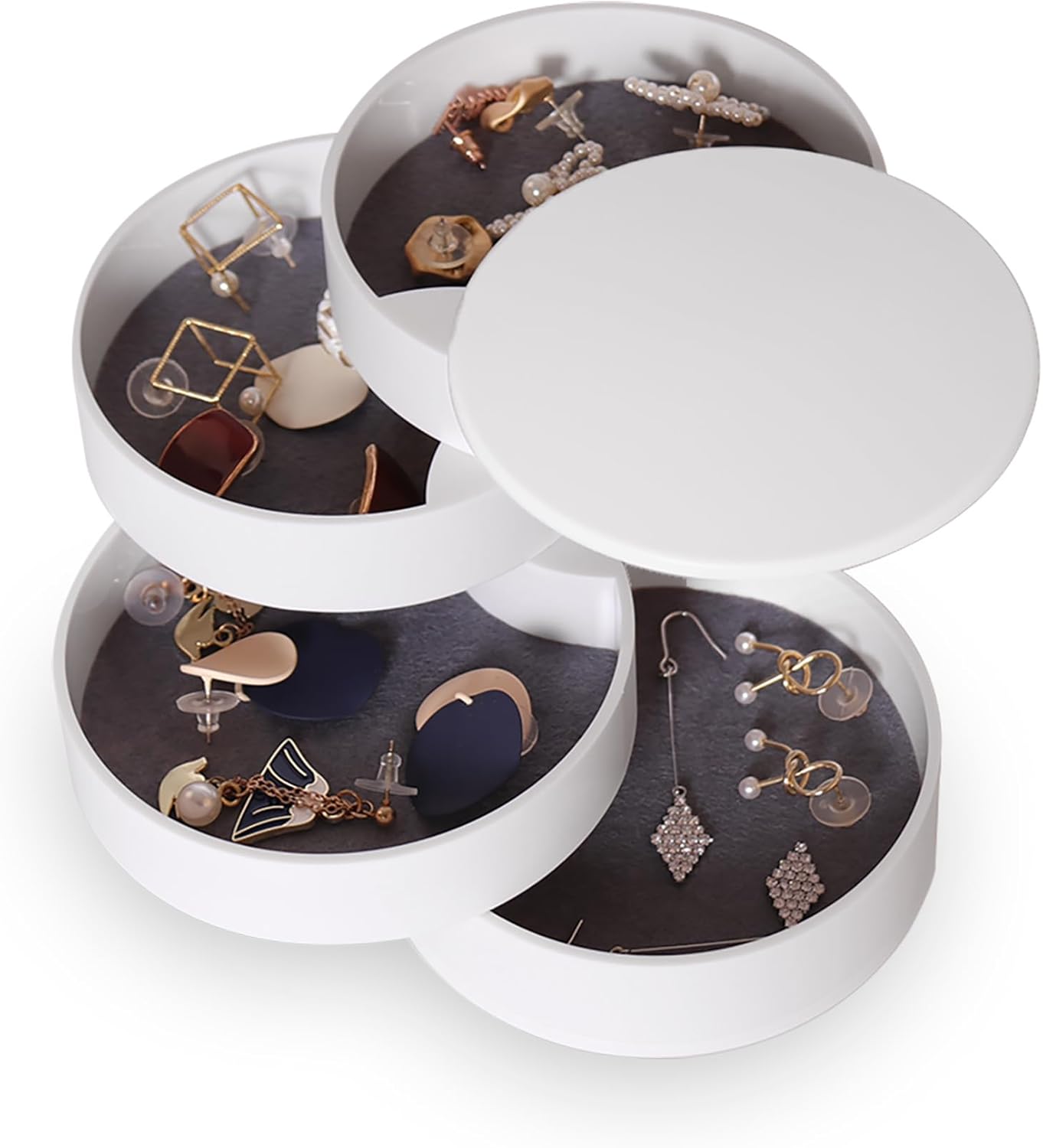 CONBOLA Jewelry Organizer, Small Jewelry Storage Box Earring Holder for Women, 5...