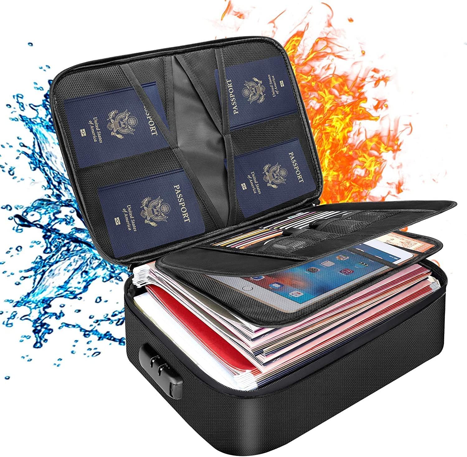 Tamfile Fireproof Document Box, 14.2''×10.6''×4''...