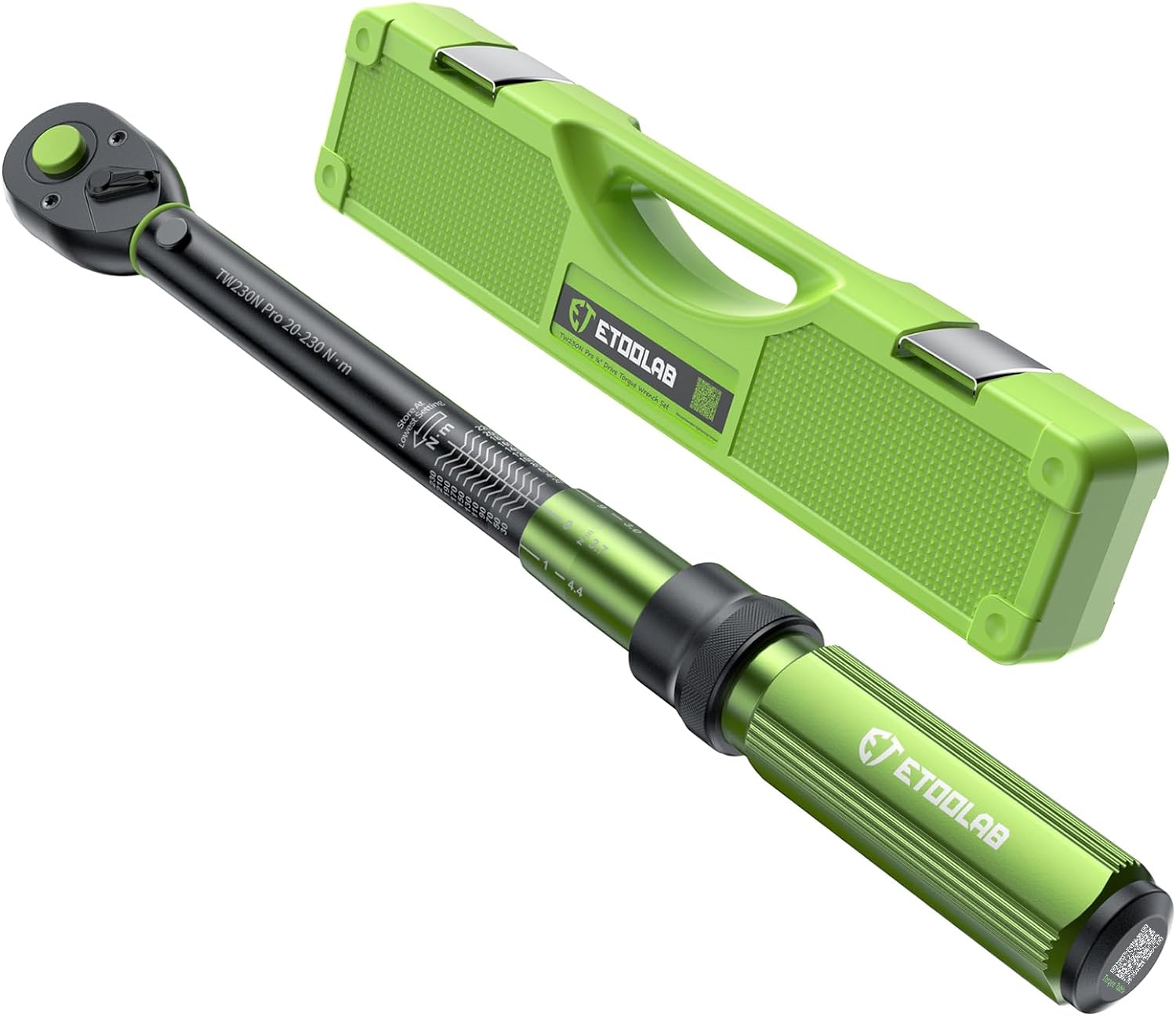 ETOOLAB 1/2 Drive Click Torque Wrench Dual-Range【20-230Nm/10-170lbf-ft】±3% Pre...