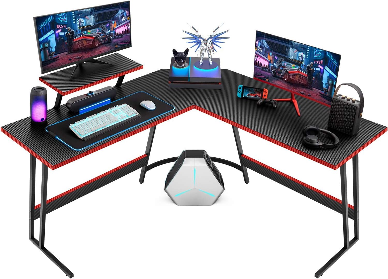Homall L Shaped Gaming Desk Computer Corner Desk PC Gaming Desk Table with Large...