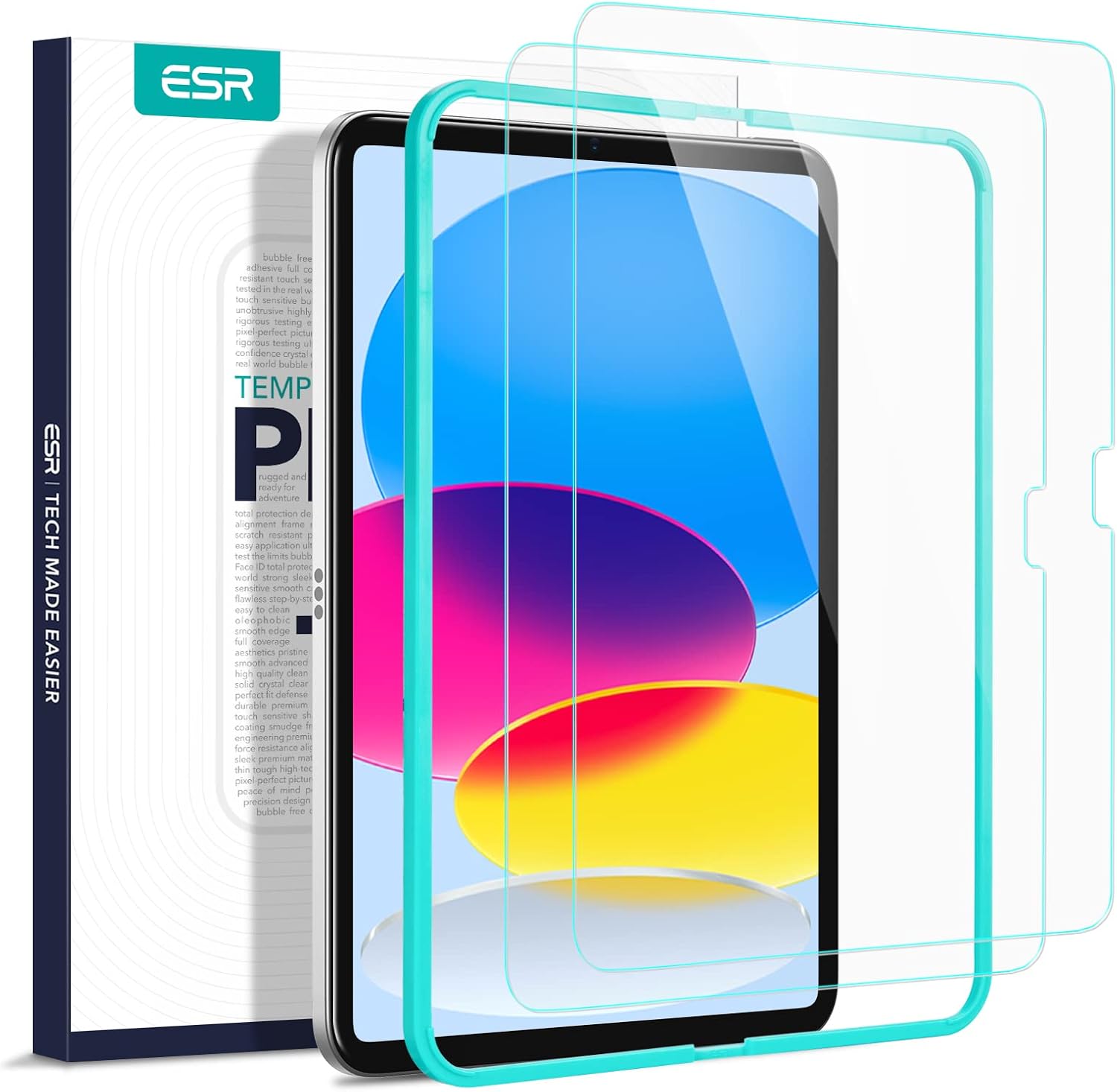ESR 2 Pack Screen Protector for iPad 10th Generation 10.9 Inch (2022), Ultra-Har...