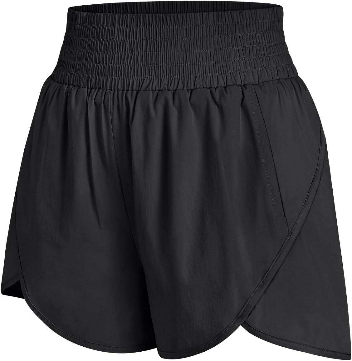 AUTOMET Womens Athletic Shorts High Waisted Running Shorts Gym Workout Shorts Ca...