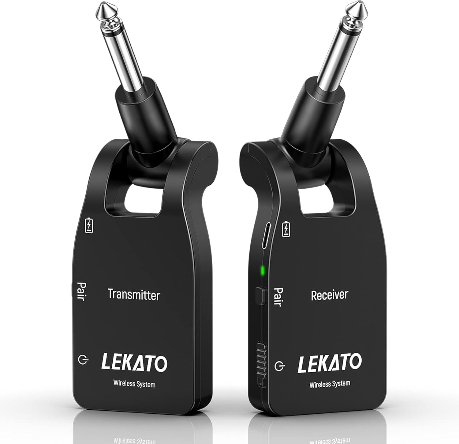 LEKATO Upgraded Guitar Wireless System Wireless Guitar Transmitter Receiver Set...