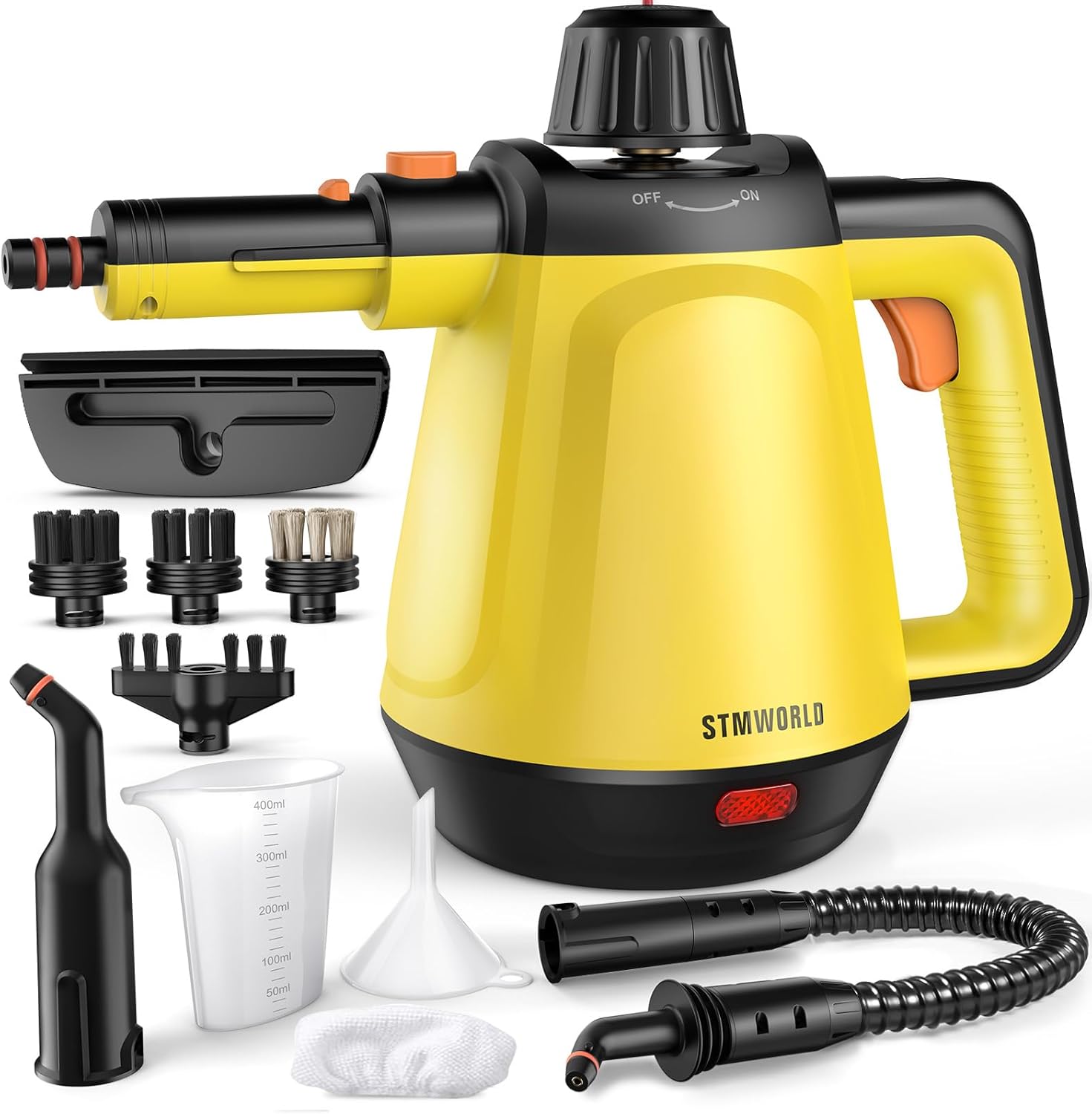 Natural Multi-Surface Handheld Steam Cleaner with 10 Accessories, 13.5OZ Pressur...