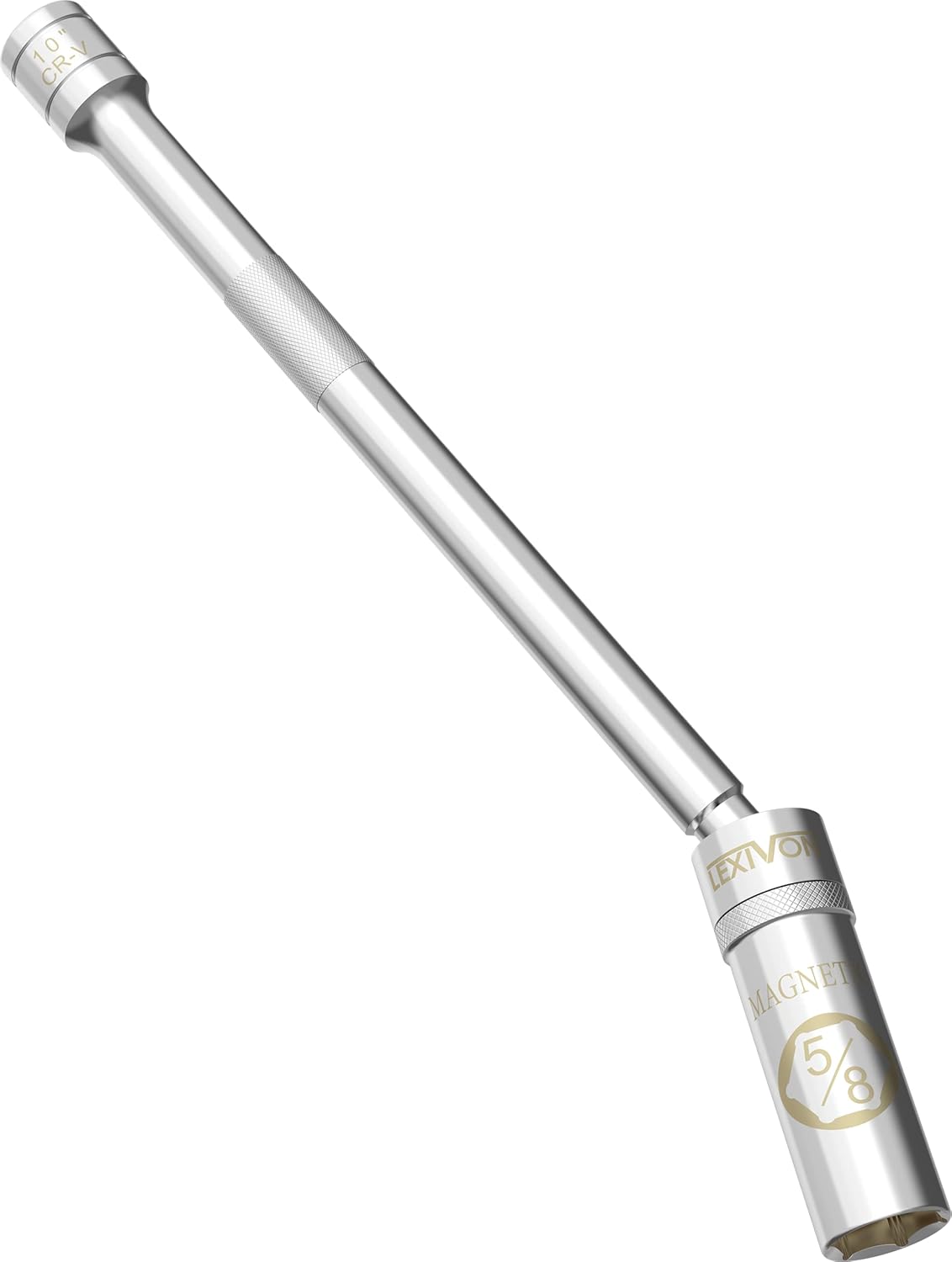 LEXIVON 5/8" Swivel Magnetic Spark Plug Socket, 3/8" Drive x 10" Total Length |...