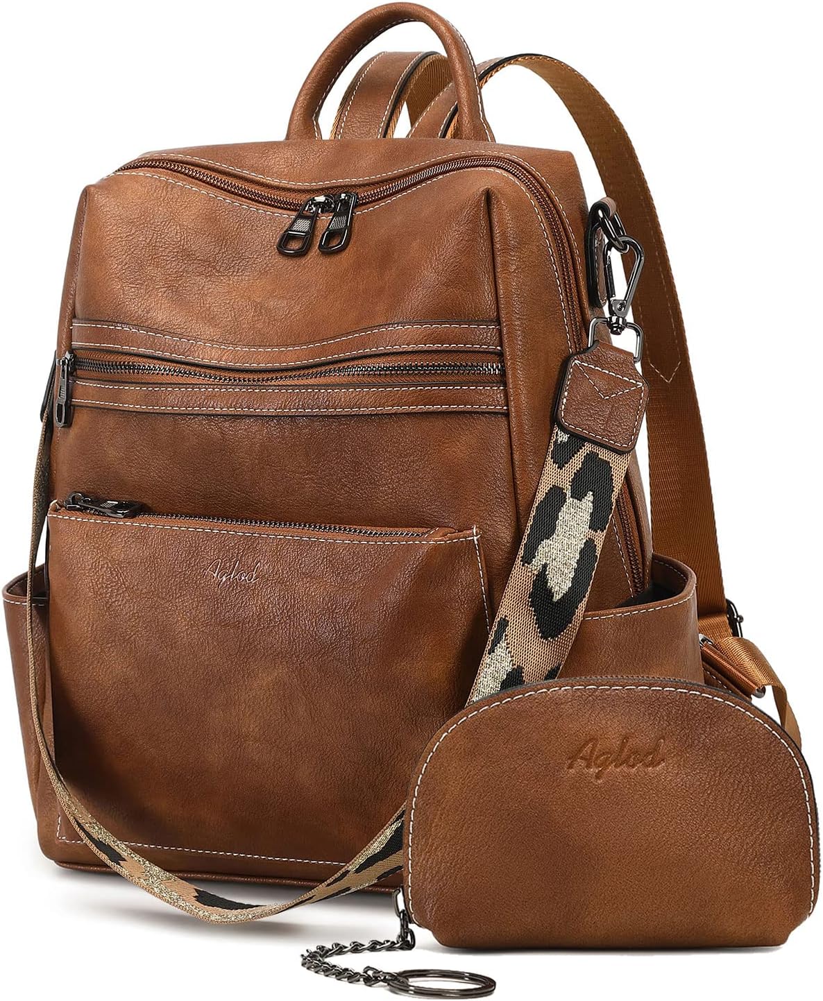 Leather Backpack Purse for Women Designer Ladies Shoulder Bag Fashion Faux Work...