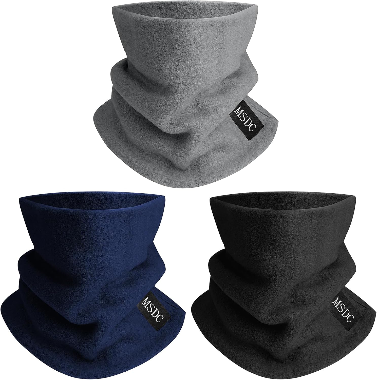 MSDC Neck Gaiters for Men 3 Pack,Neck Warmer Scarf Women Face Mask Covering for...