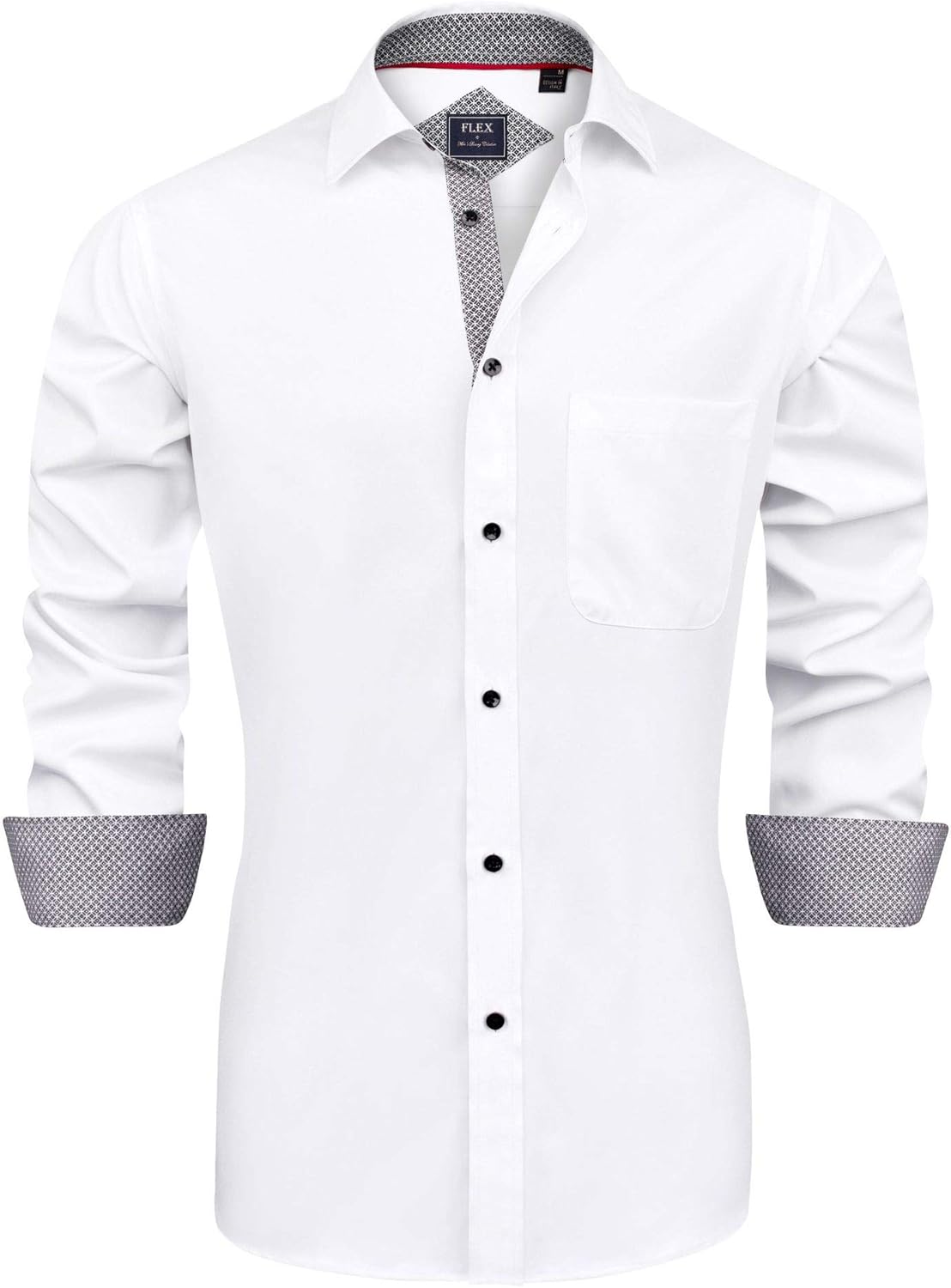 J.VER Men's Dress Shirts Long Sleeve Business Regular Fit Wedding Work Non Iron...
