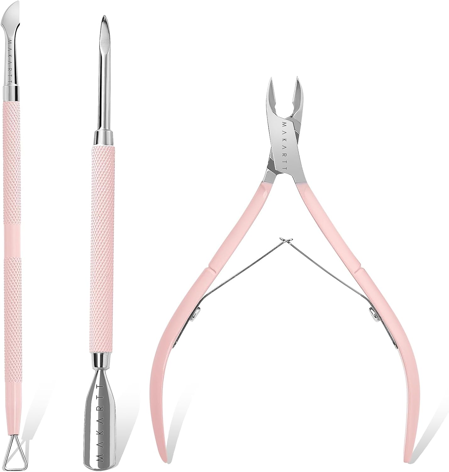 Makartt Cuticle Trimmer with Cuticle Pusher and Cuticle Nipper, 3 Pcs Cuticle Re...