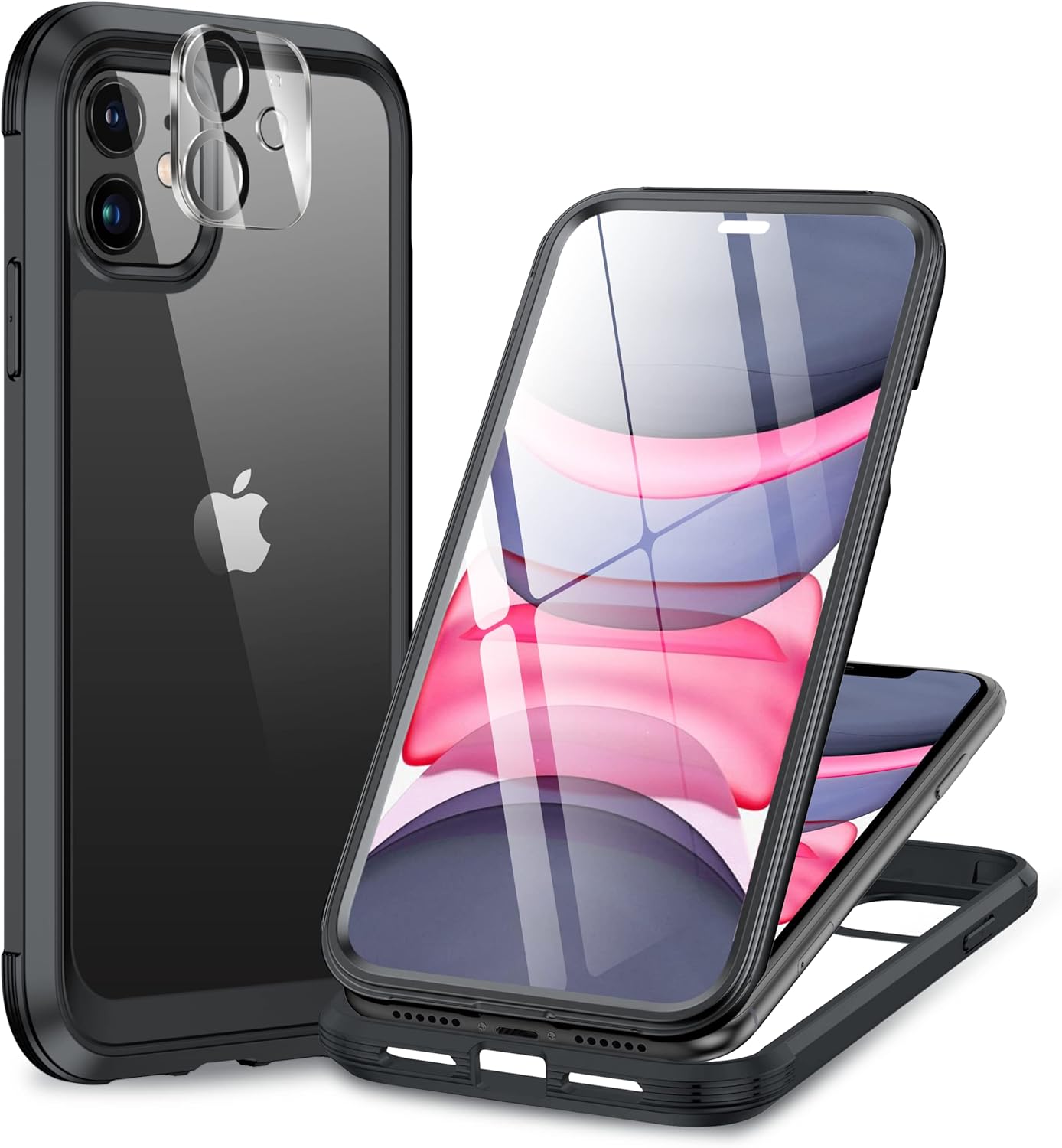 Miracase Glass Series Designed for iPhone 11 Case [2023 Upgraded] Full-Body Rugg...