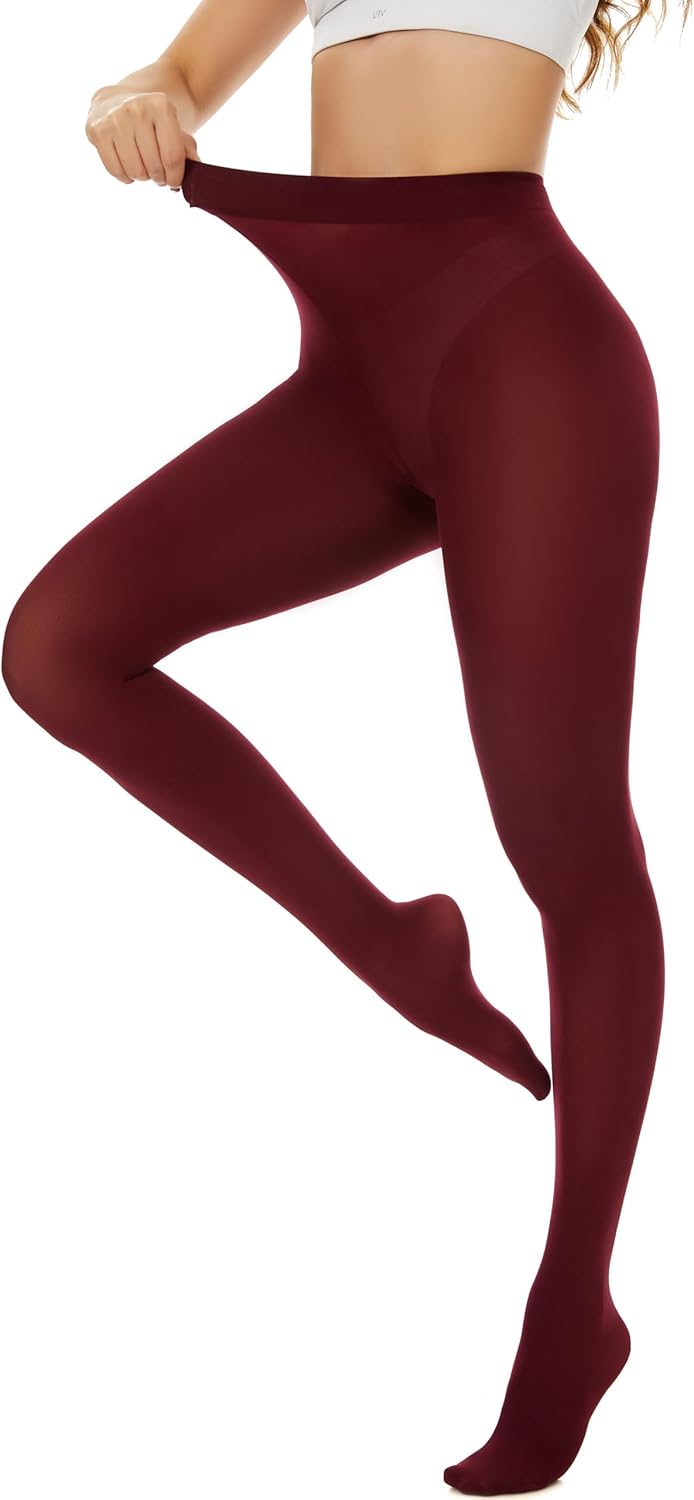 80D Women's Tights Semi Opaque Ultra Soft Solid Color Stretchable High Waist Foo...
