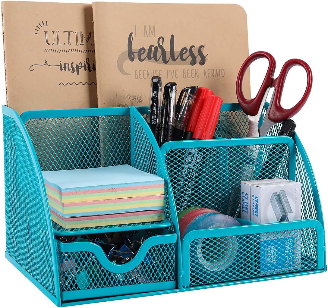 EasyPAG Office Mesh Desk Tidy Versatile Stationery Storage Desktop Organiser Pen...