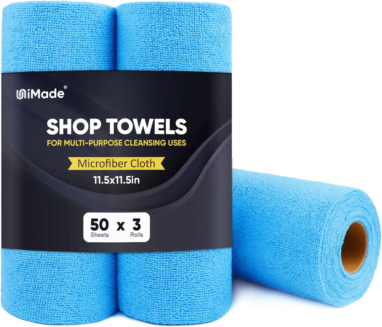 Shop Towels, 150 Sheets Microfiber Cleaning Cloth Commercial Grade Work Rags Lin...