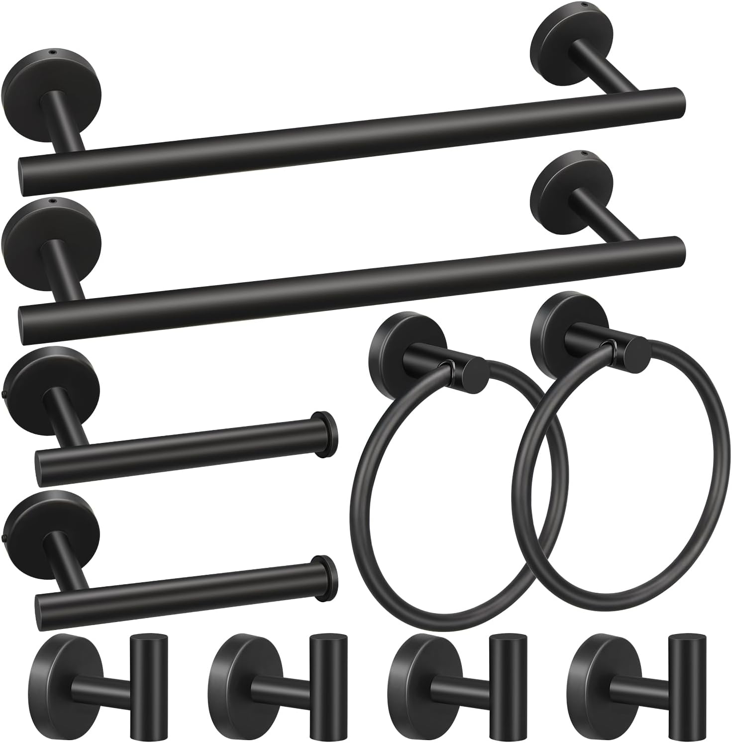 5/10/20pcs Bathroom Hardware Set, Including 16" Hand Towel Bars, Toilet Paper Ho...