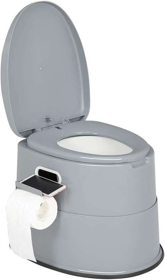 VINGLI Portable Toilet | Indoor Outdoor Commode w/Detachable Inner Bucket & Remo...