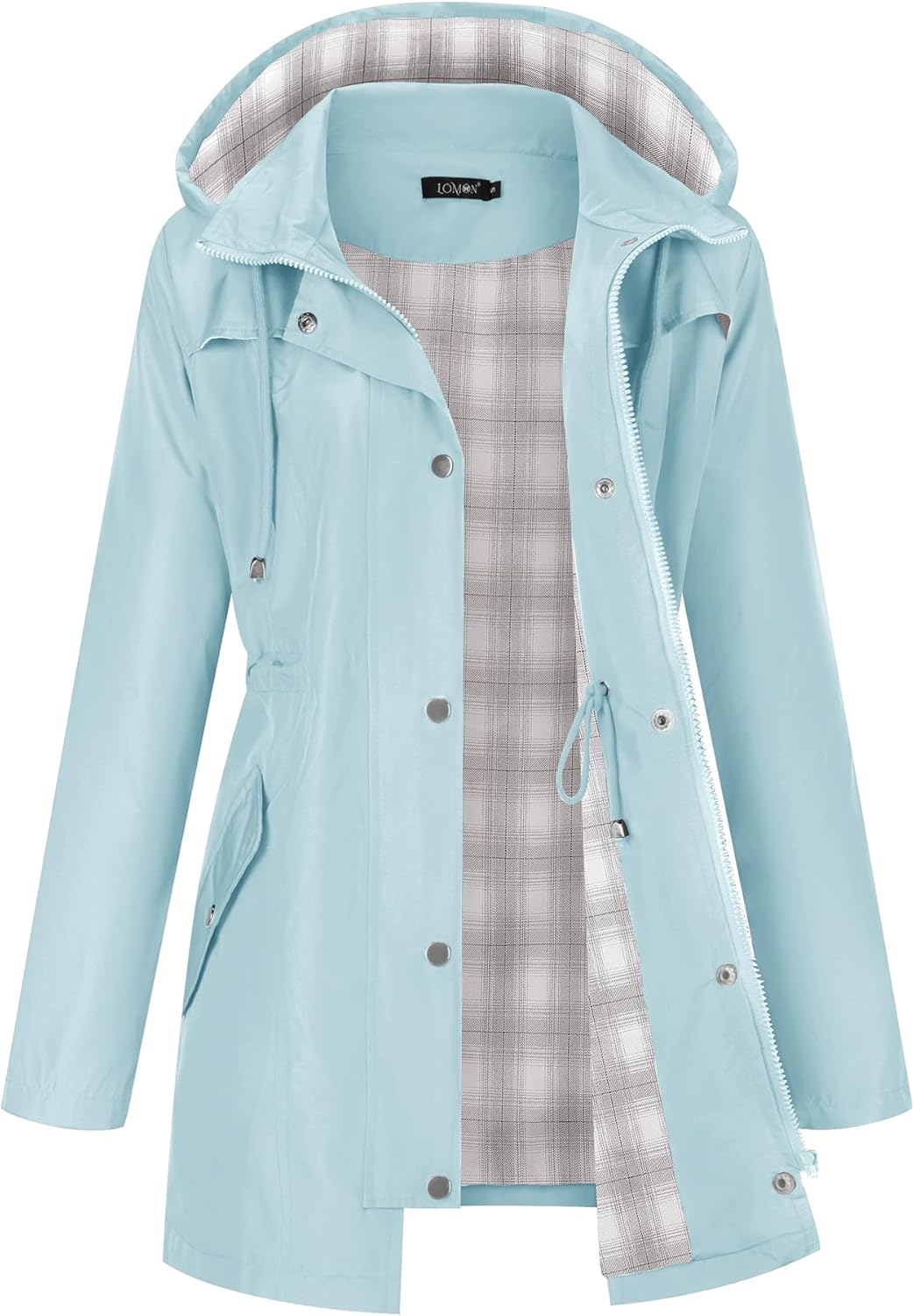 LOMON Women Waterproof Outdoor Hiking Raincoat Women Lined Rain Jacket Lightweig...