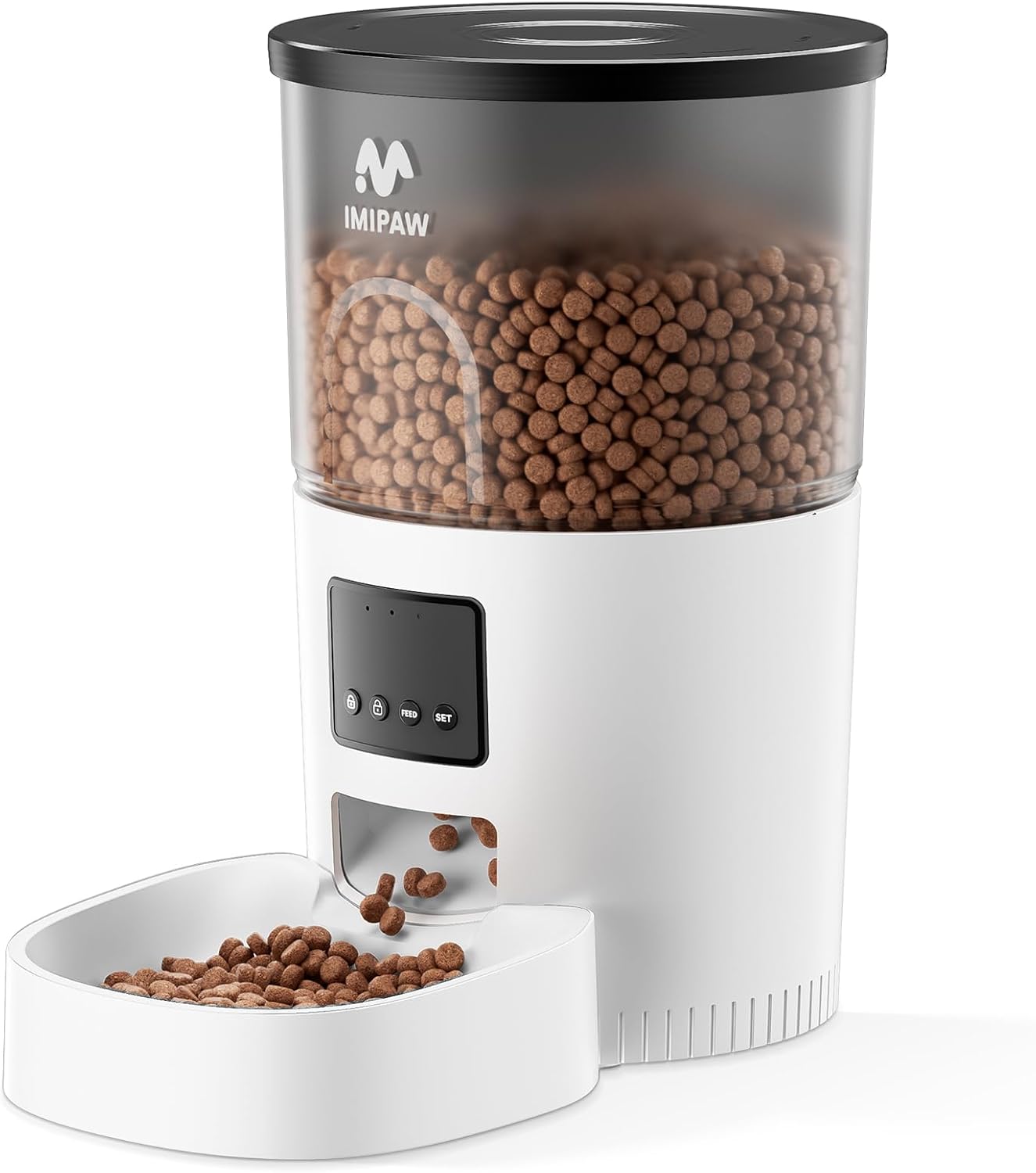 Automatic Cat Feeder: 3L Dry Pet Food Dispenser Timed Programmable Control Dual...