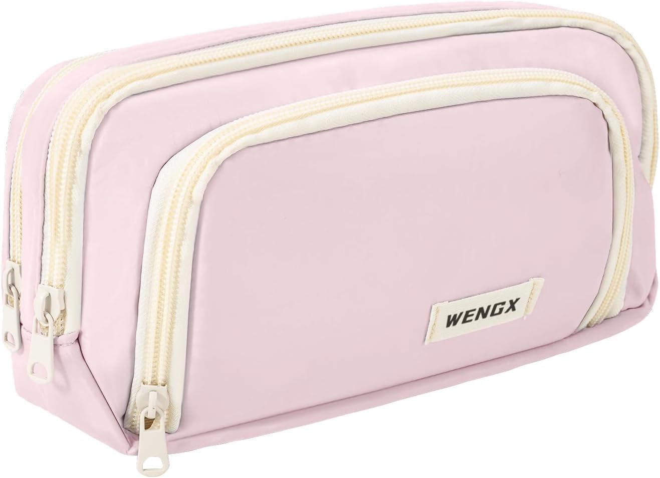 Large Capacity Pencil Case,Zip Smooth Pencil Pouch for Girls Boys with 4 Compart...