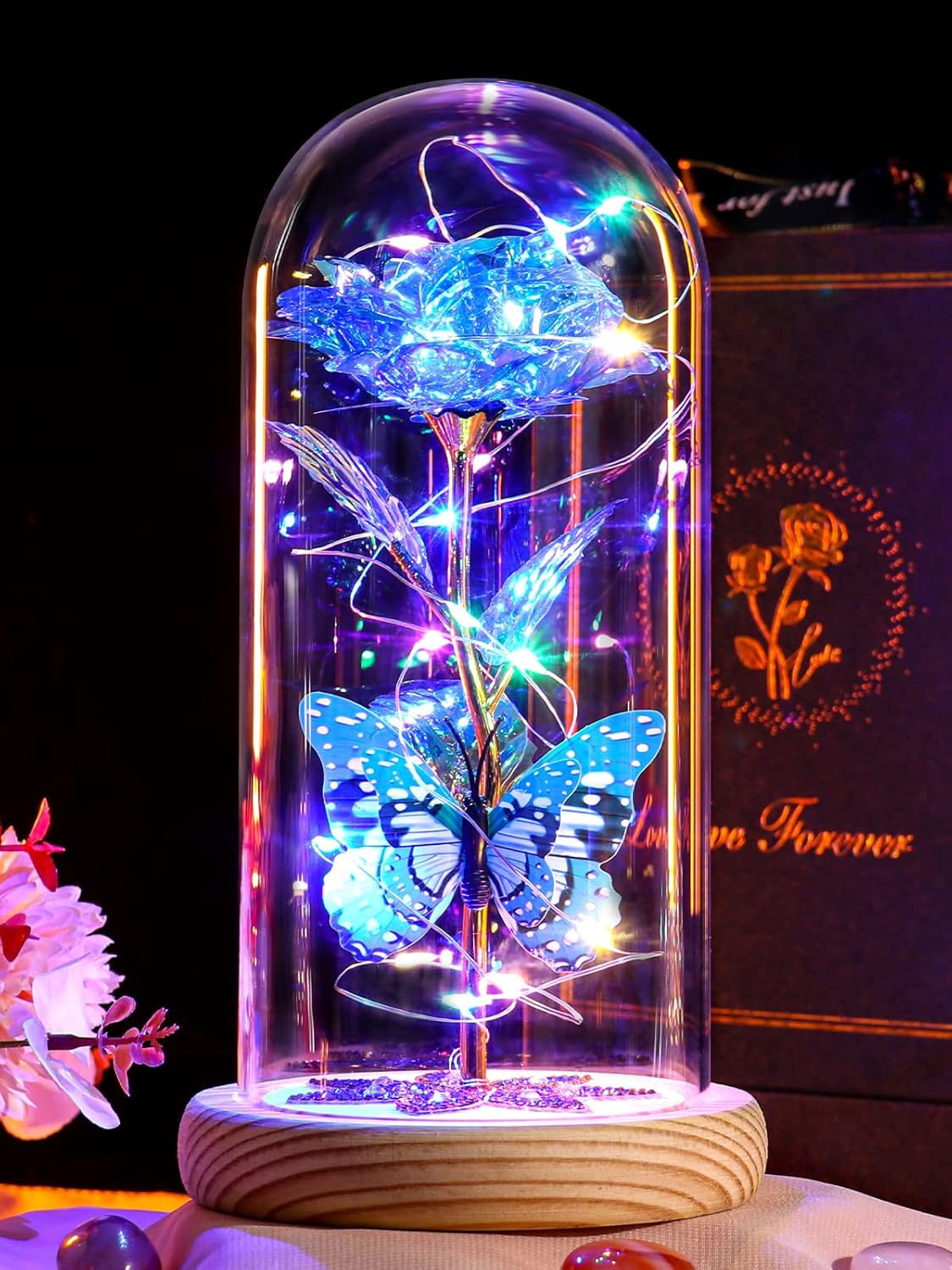 Beferr Mothers Day Rose Flower Gifts for Mum Birthday Gifts for Women Galaxy Col...