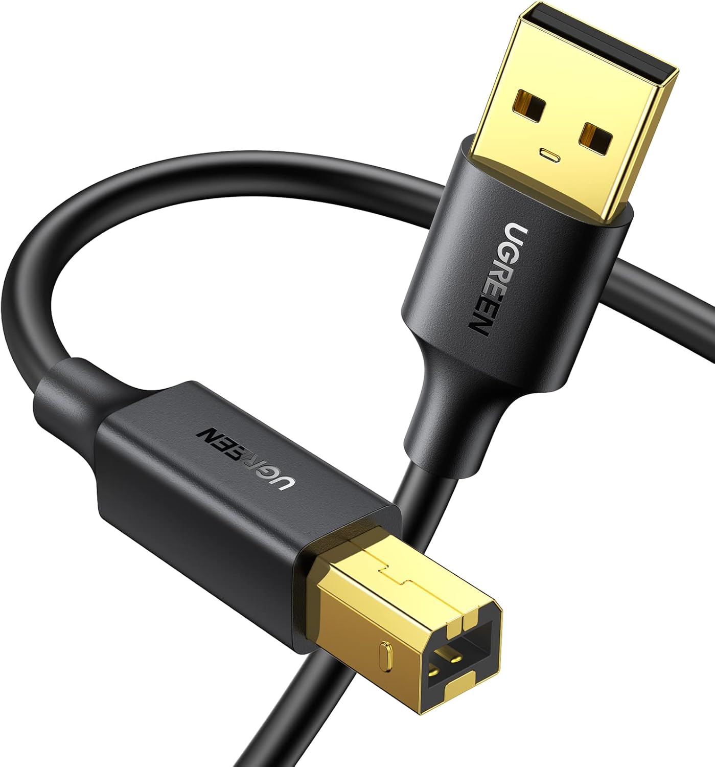 UGREEN Printer Cable, USB A to B Lead 24K Gold Plated, USB 2.0 to USB B Cable, U...