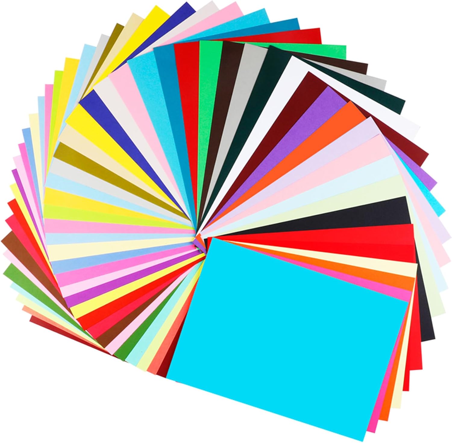 FUKTSYSM Coloured Card - 42 Assorted Colours, A4 84 Sheet Pack 230gm, More Fun C...